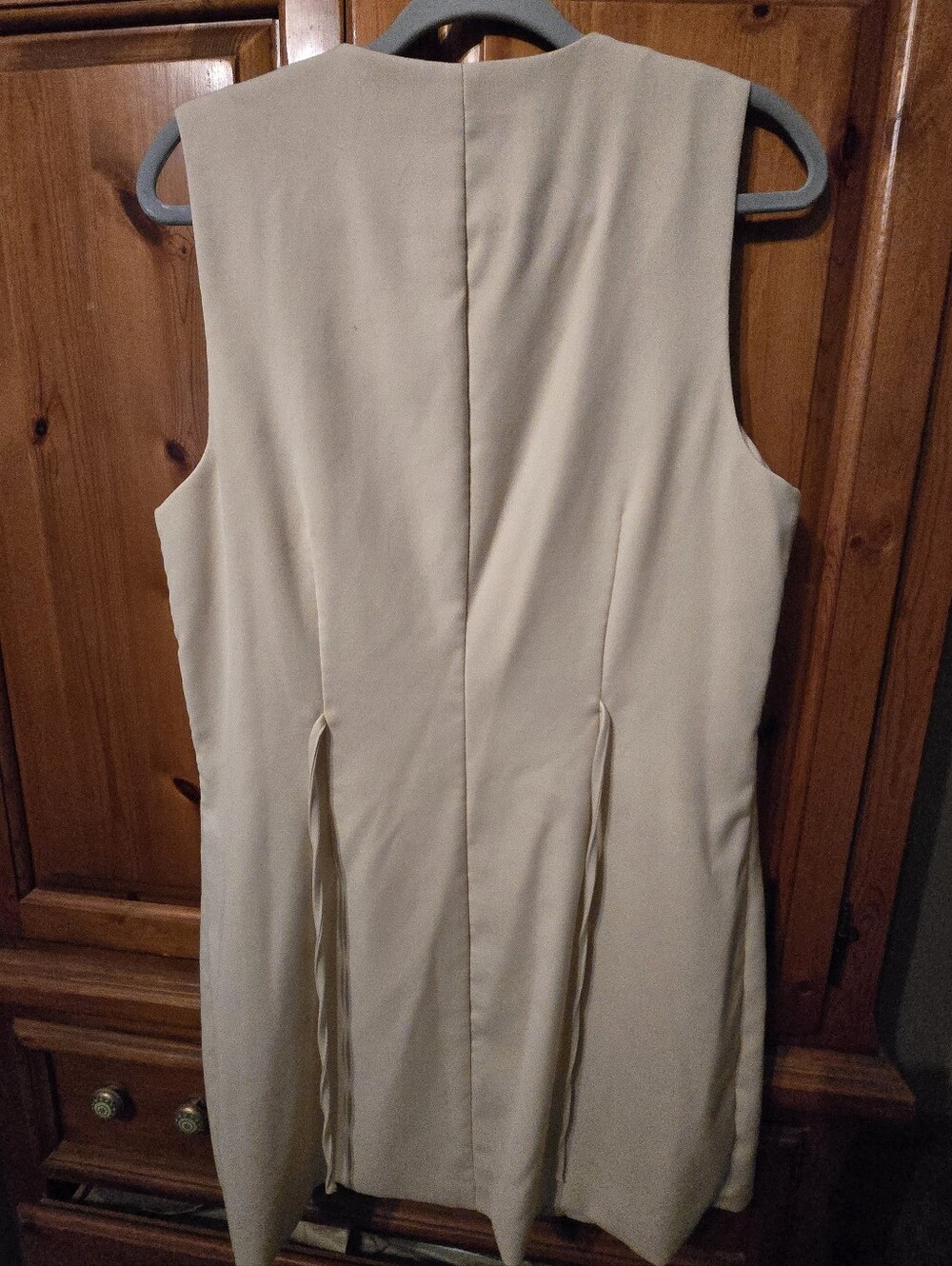 Abercrombie & Fitch Cream Sleeveless Button-Front Dress - Picture 4 of 4